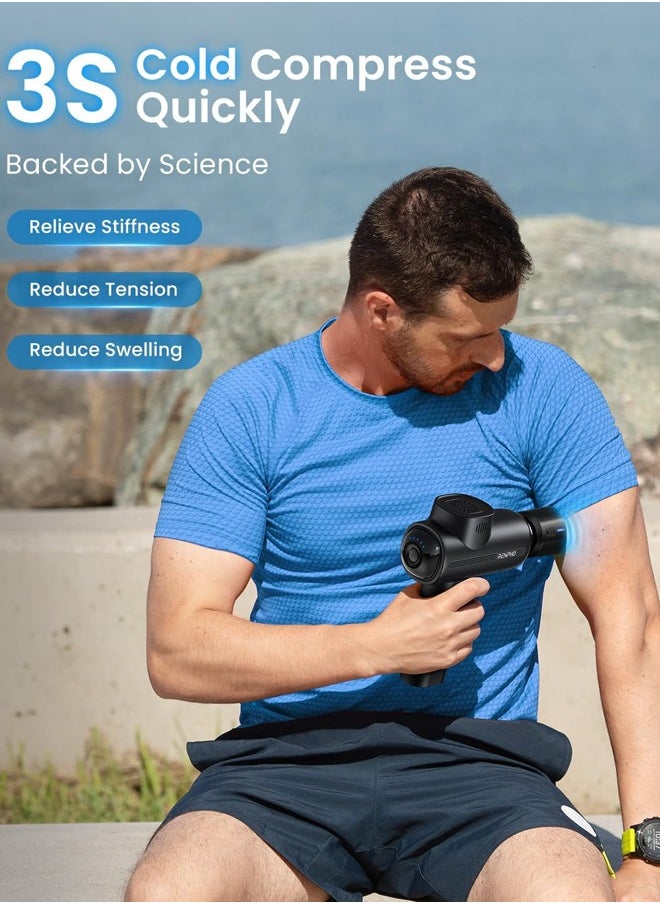 RENPHO - Thermacool Massage Gun Deep Tissue with Heat and Cold Head, Gifts, Handheld Muscle Massager Gun with Carry Case, Body Masajeador for Neck and Back, Active Heat, FSA or HSA Eligible - Image 1