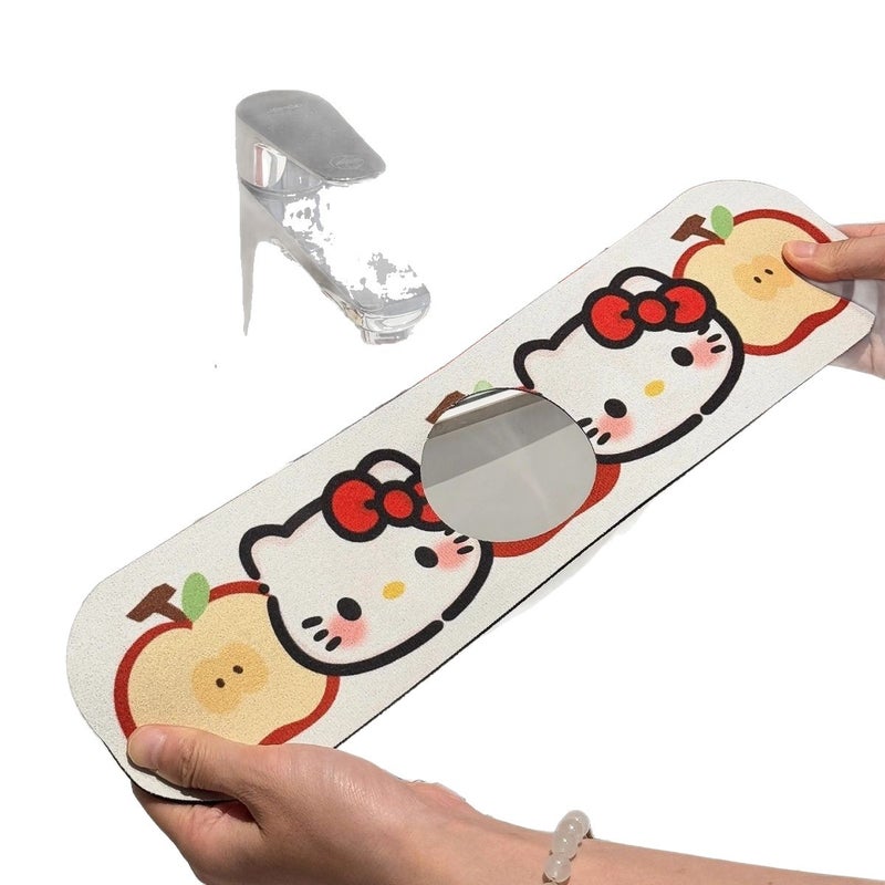 Miooding Cartoon Faucet Drip Mat, Cute Anti-Splash Water Absorbent Diatom Mud Pad for Kitchen & Bathroom - Image 5