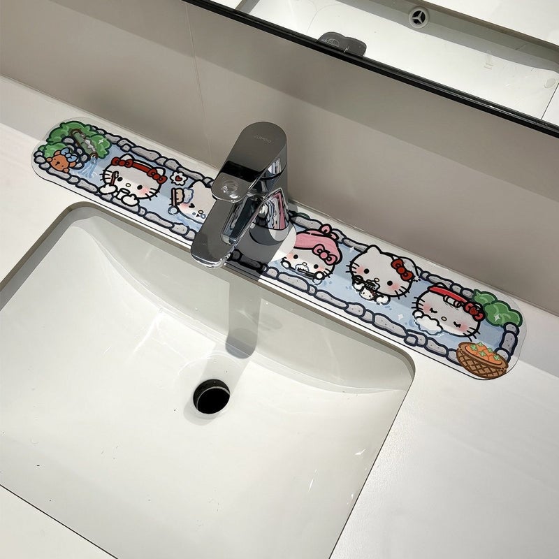 Miooding Cartoon Faucet Drip Mat, Cute Anti-Splash Water Absorbent Diatom Mud Pad for Kitchen & Bathroom - Image 2