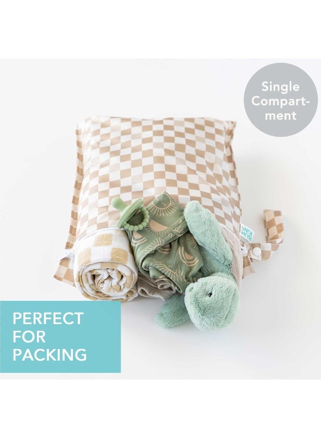 Bumkins Waterproof Wet Bag for Baby, Travel, Swim Suit, Cloth Diapers, Pump Parts, Pool, Gym Clothes, Toiletry, Strap to Stroller, Daycare, Zipper Reusable Bag, Wetdry Packing Pouch - Image 2