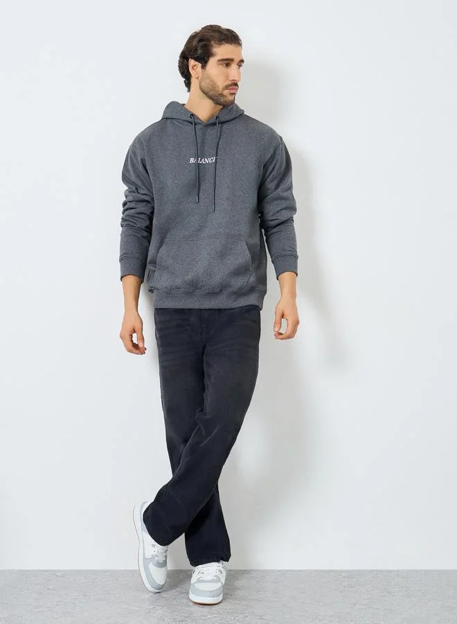 Styli Eco Earth Relaxed Fit Fleece Hoodie with Kangaroo Pocket