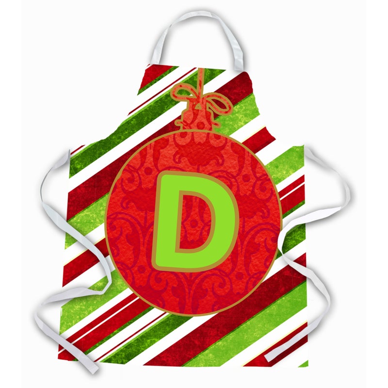 Caroline's Treasures ""Caroline's Treasures CJ1039-DAPRON Christmas Ornament Holiday Initial Letter D Apron  Large  Multicolor""