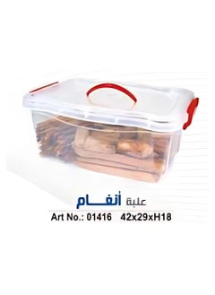 خورشيد بلاست علبة تخزين بلاستك ابيض شفاف موديل أنغام  - Image 3