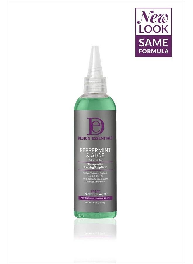Design Essentials Peppermint & Aloe TherapeuticsSoothing Scalp Tonic, 4 Ounces  - Image 2