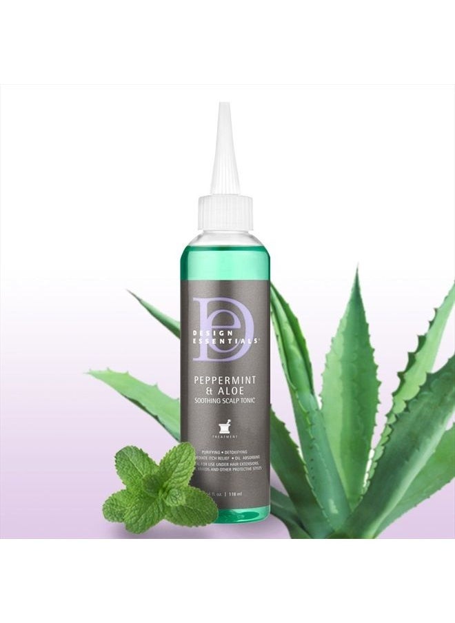 Design Essentials Peppermint & Aloe TherapeuticsSoothing Scalp Tonic, 4 Ounces  - Image 4