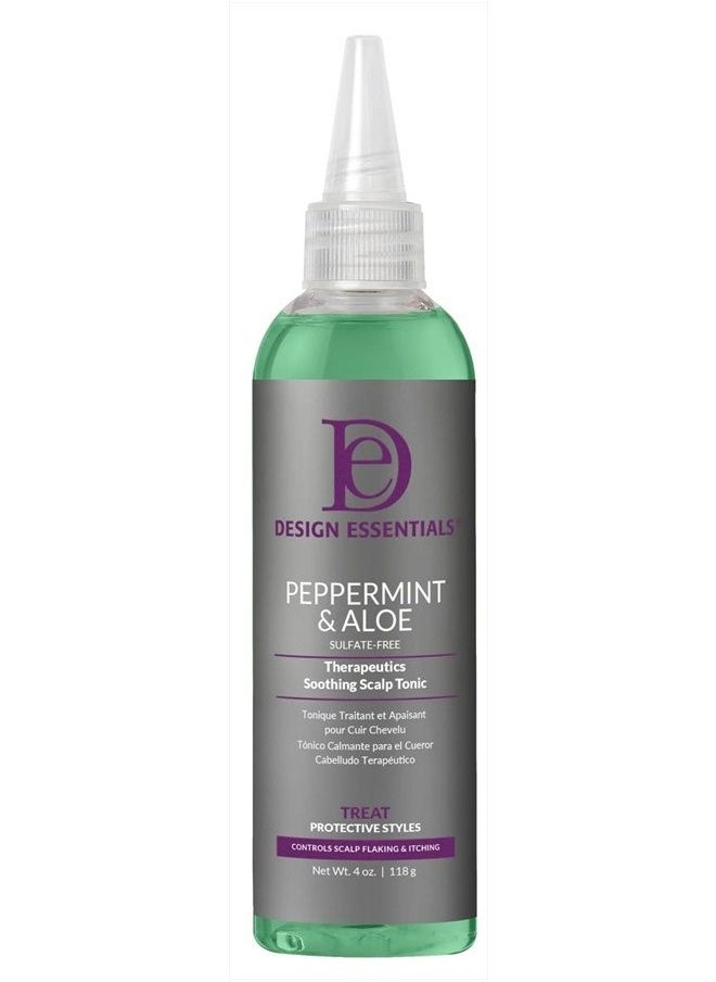 Design Essentials Peppermint & Aloe TherapeuticsSoothing Scalp Tonic, 4 Ounces  - Image 1