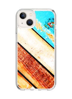 Classic Clear Case for Apple iPhone 14 Hybrid Soft Case Flexible Edges Anti Drop TPU PC Gel Thin Transparent Cover [ Designed for Apple iPhone 14 ] - Wooden Pier Full Print