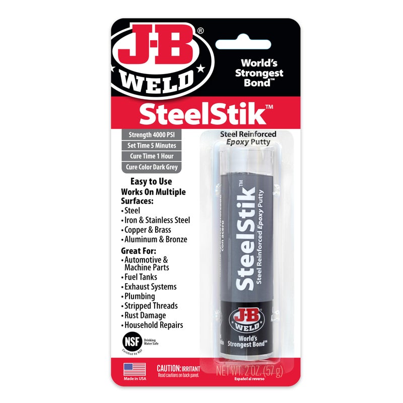 J-B WELD ج-بي ويلد 8267 ستيليستيك معجون الإيبوكسي المدعم بالفولاذ - 2 أونصة - Image 1