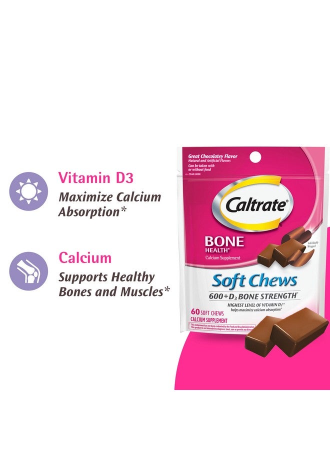 Caltrate Soft Chews 600 Plus D3 Calcium Vitamin D Supplement, Chocolate Truffle - 60 Count(Packaging May Vary) - Image 5