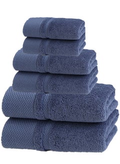 Sharpdo 6-Piece Cotton Gift Towel and Bath Towel Set, 2 Hand Towels + 2 Towels + 2 Bath Towels, Soft and Skin-Friendly Cotton Towel  - Image 1