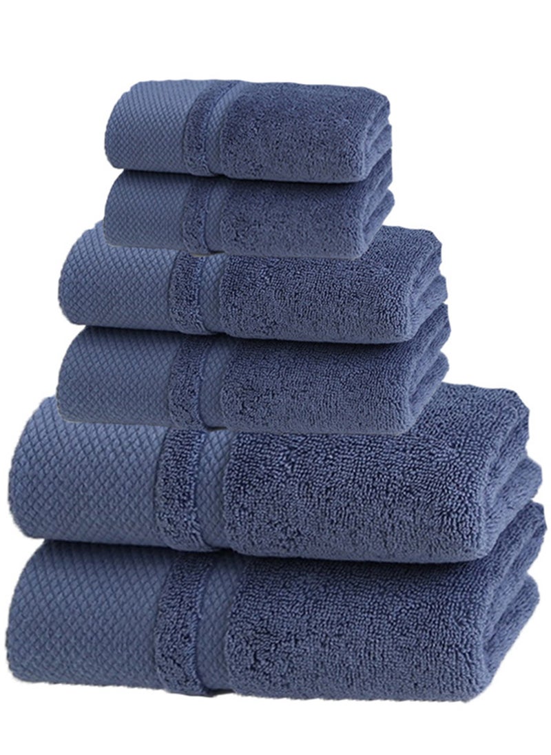 Sharpdo - 6-Piece Cotton Gift Towel and Bath Towel Set, 2 Hand Towels + 2 Towels + 2 Bath Towels, Soft and Skin-Friendly Cotton Towel - Image 1
