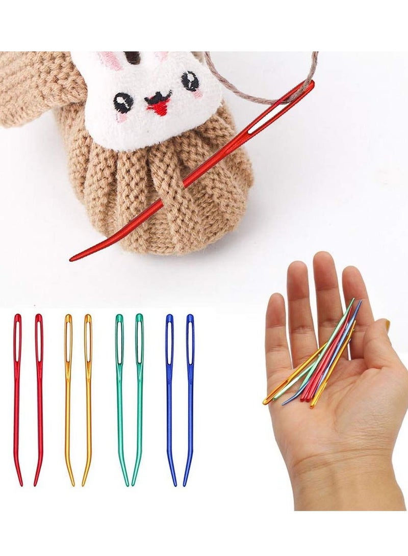 NIBEMINENT 8PCS Jumbo Bent Tapestry Needle Large Eyes Blunt Yarn Needles Knitting Darning Sewing Weaving for Beading Quilting Crochet - Image 1