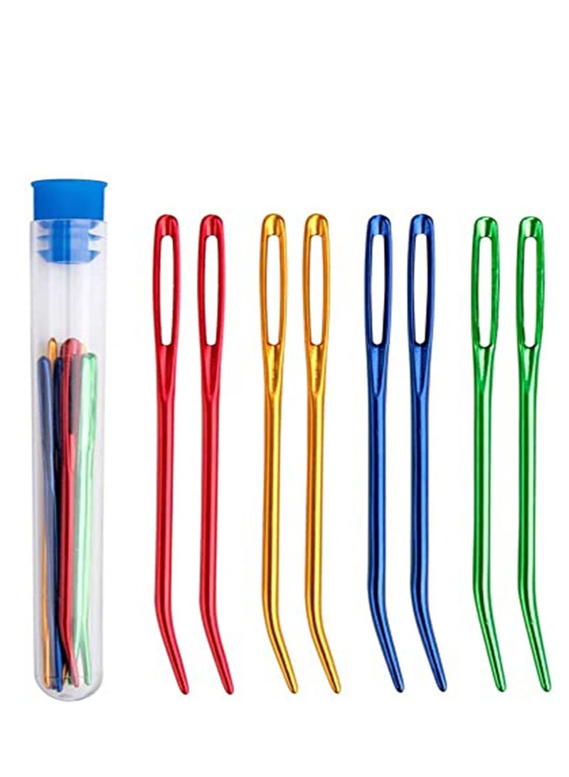 NIBEMINENT 8PCS Jumbo Bent Tapestry Needle Large Eyes Blunt Yarn Needles Knitting Darning Sewing Weaving for Beading Quilting Crochet - Image 5