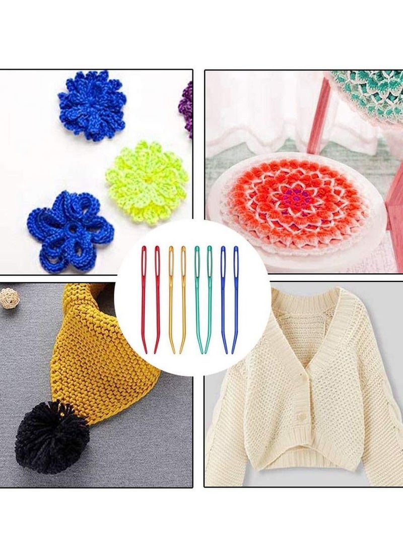 NIBEMINENT 8PCS Jumbo Bent Tapestry Needle Large Eyes Blunt Yarn Needles Knitting Darning Sewing Weaving for Beading Quilting Crochet - Image 2