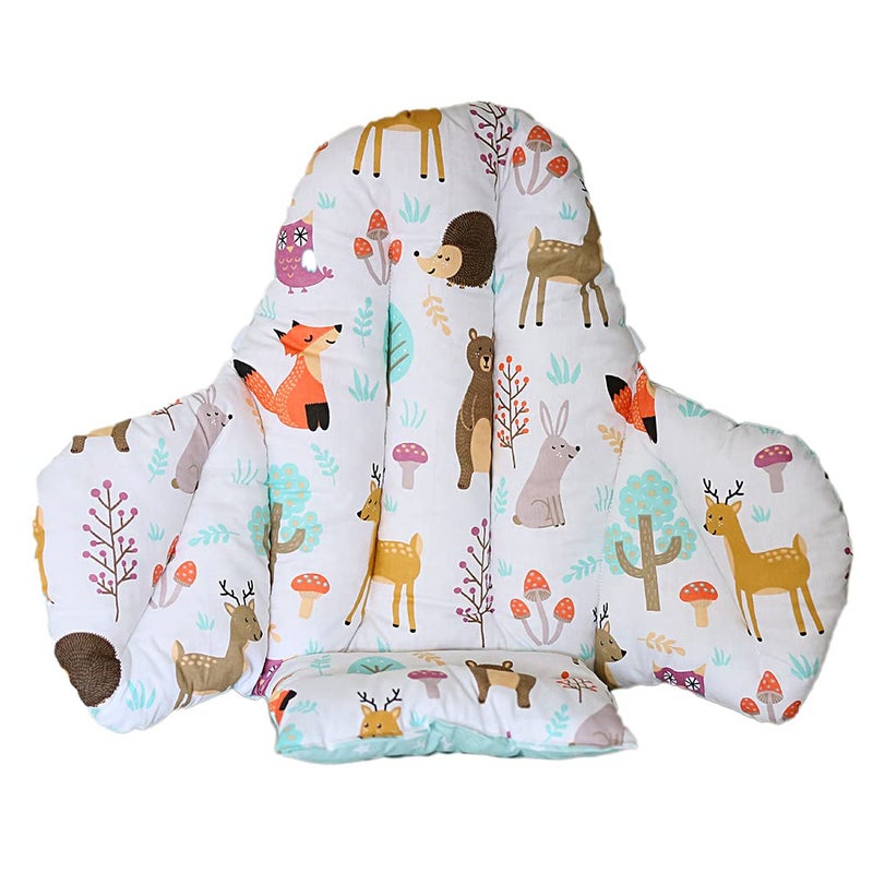 Bebek Ozel High Chair Cushion for IKEA High Chair, One Piece IKEA High Chair Accessories, Cotton Antilop High Chair Accessories, Washable IKEA High Chair Cushion (Nature Green) - Image 3