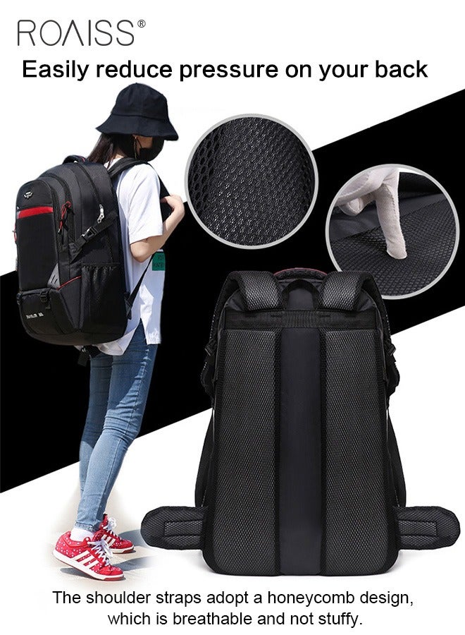 roaiss Large Capacity Waterproof Backpack Outdoor Hiking Backpack Widened Shoulder Strap Decompression Hiking Bag  - Image 2