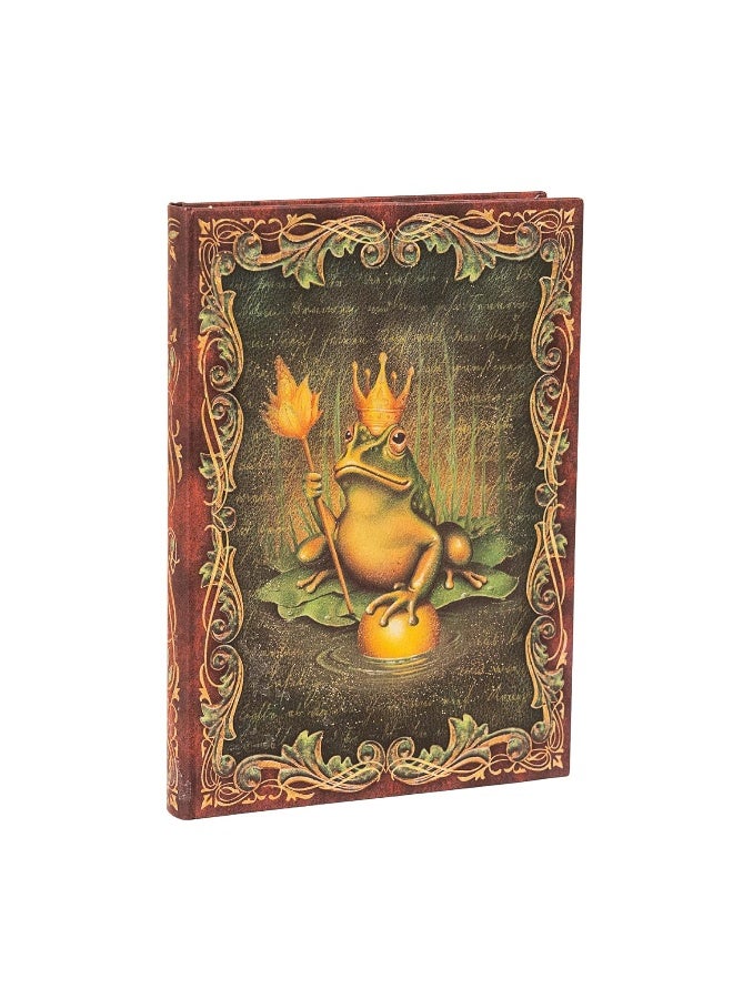 The Brothers Grimm, Frog Prince (Fairy Tale Collection) Midi Unlined Hardback Journal (Elastic Band Closure) 
