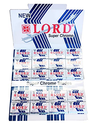 Lord Super Chrome Double Edge Safety Razor Blades 100 blades 20x5
