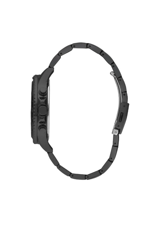 Lee Cooper Lee Cooper Men's VX9NE1 Movement Watch, Multi Function Display and Metal Strap - LC07636.690, Black