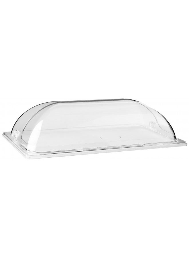 Winco Polycarbonate Dome Flip Cover, Full Size, Medium, Clear - Image 1