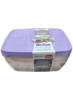 Lamsa Plast Lamsa plast Food container Set Of 3 - 1.8 Liter - Multi Color  - Image 3