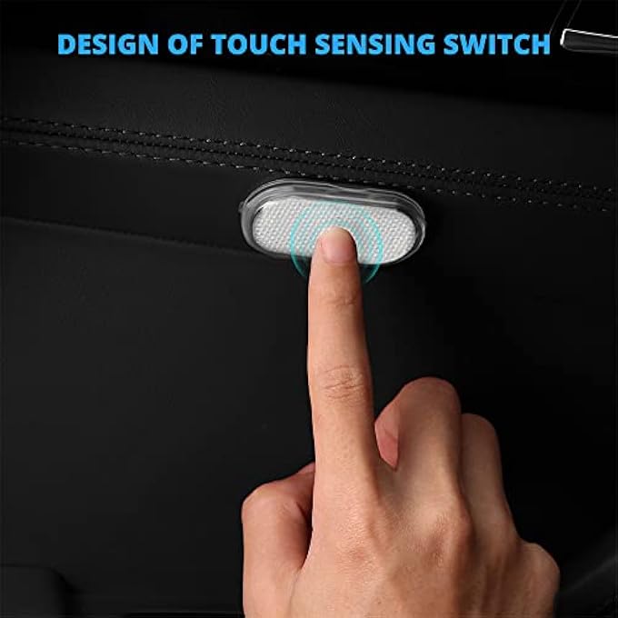 neotimely Wireless Led Lights For Car Interior Car Led Lights Interior Usb Rechargeable Car Interior Lights Led Interior Car Lights With 6 Bright Led Lamp Beads Portable Night Reading Light 2 Pcs White - Image 3