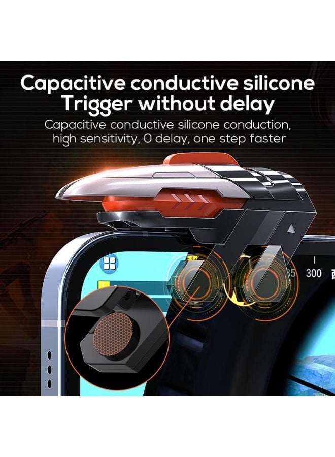 Memo AK06 Automatic Laser Gaming Mobile Triggers by MEMO, Super Fast Shooting, High-Frequency Burst Mode, Alloy Buttons, IPhone/Android Compatible, PUBG Battlefield Accessory - Image 2