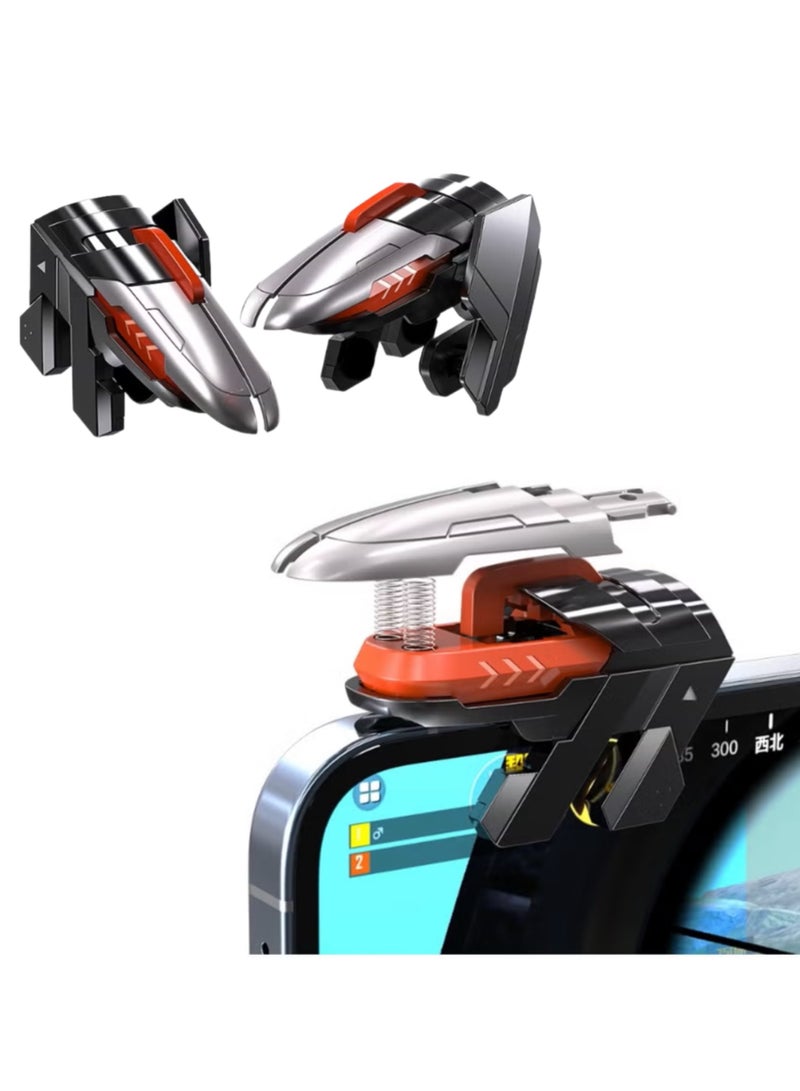 ميمو شفتات ليزر اوتوماتيكية عالية الجودة للهاتف من ميمو، 6 اصابع، سرعة استجابة فائقة، 25 ميلي امبير بطارية طويلة الامد،وضع إطلاق متكرر سريع، أزرار معدنية متينة، متوافقة مع جميع هواتف ايفون واندرويد مخصصة لالعاب مثل ببجي موبايل - Image 1