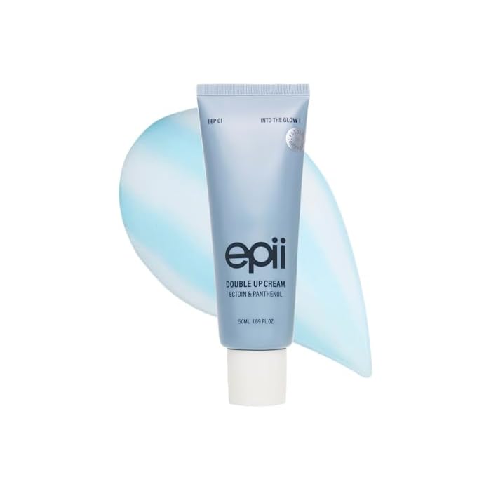 Double Up Cream - Ectoin Face Moisturizer with Panthenol & 15% Squalane - Korean Skincare Soothing Barrier Repair Cream for Sensitive Skin Dry Skin Redness & Daily Hydration 50mL
