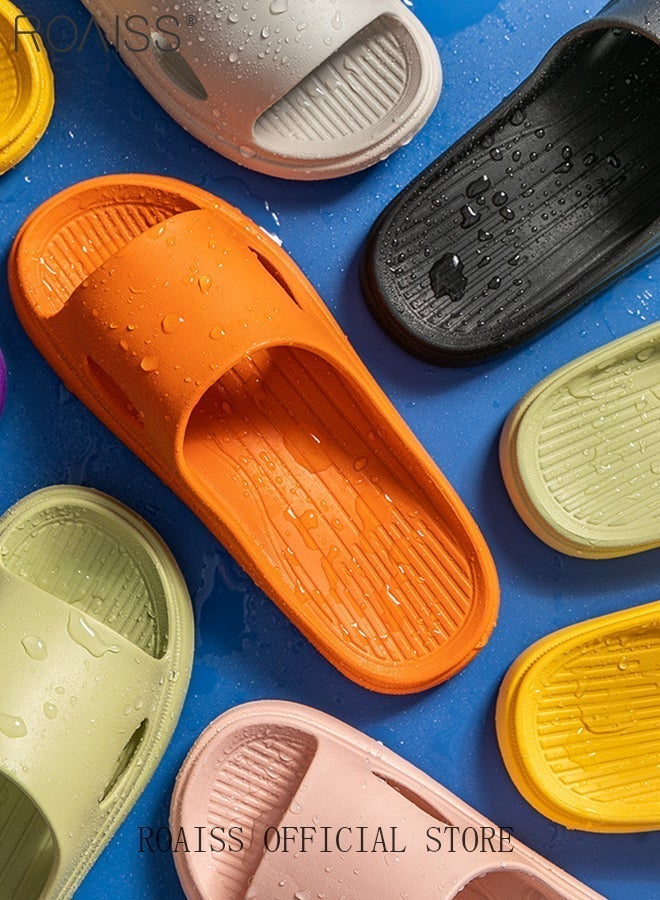 roaiss Men Bath Slides, Open‑Toe EVA Slippers for Men, Non‑Slip Soft Shower Slippers, Casual Lightweight House Slides, Suitable for Bedroom, Pool and Daily Use - Image 5