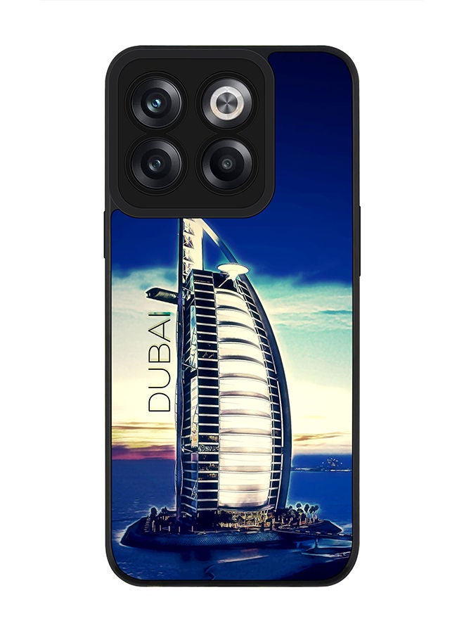 Stylizedd Rugged Black edge case for OnePlus 10T Slim fit Soft Case Flexible Rubber Edges Anti Drop TPU Gel Thin Cover - Burj Al Arab - Dubai - Image 1