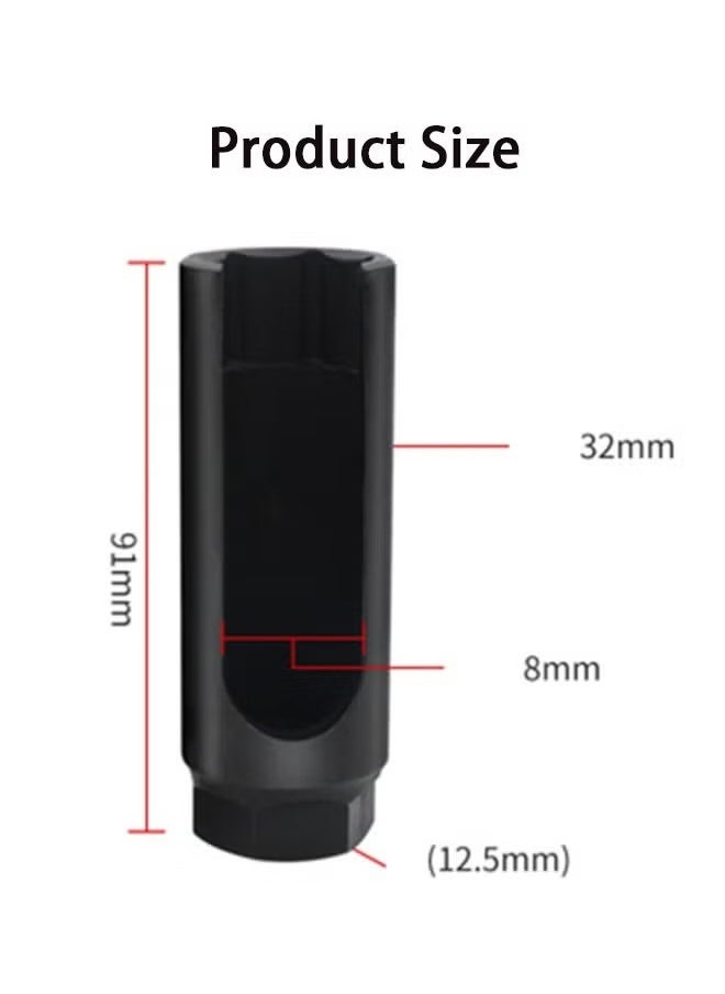 Oxygen Sensor Socket with Side Wire Cutout Drive 22mm fits All Vehicle O2 Removal and Installation Offset Oxygen Sensor Socket