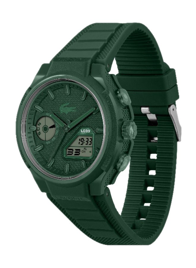 Lacoste Lc33 Men's Quartz Watch with Green Dial and Green Silicone Strap - 2011449 - Image 1
