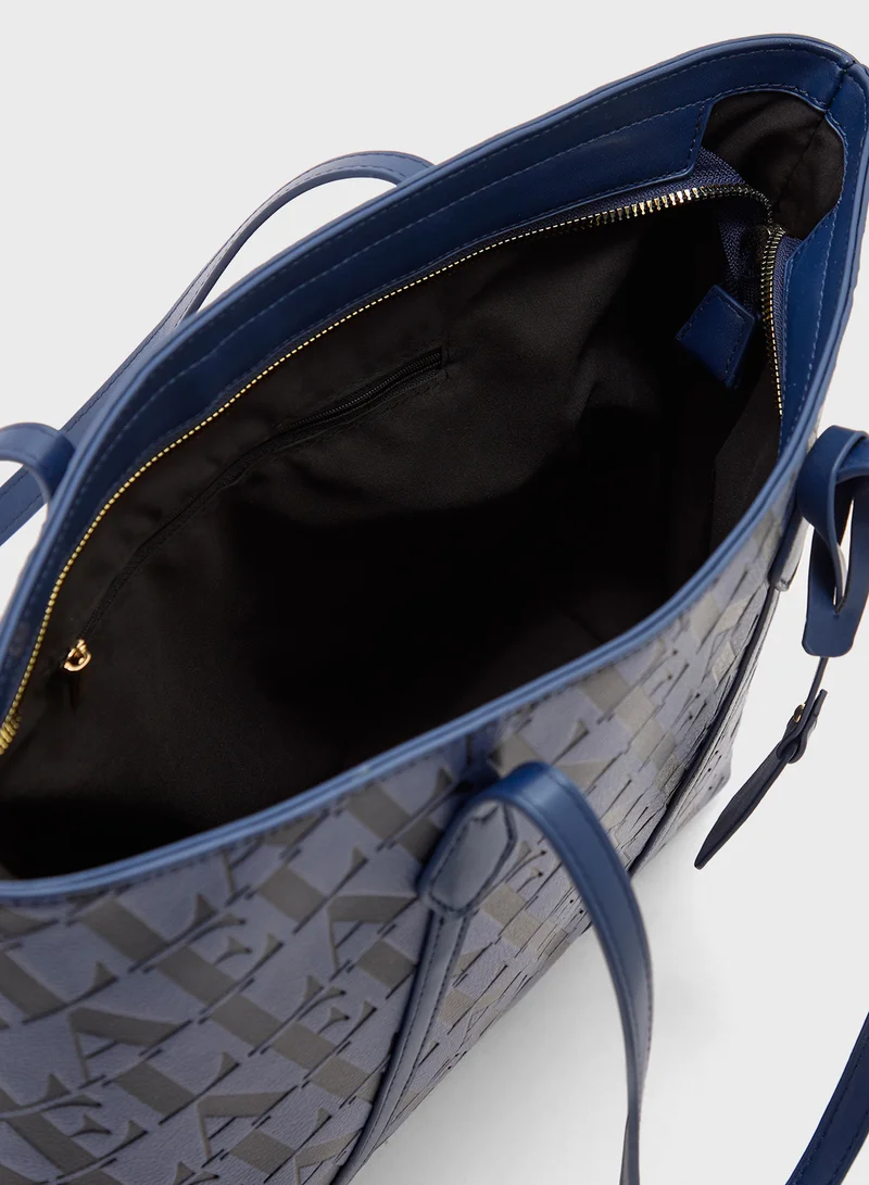 ELLA Monogram Embossed Tote Bag