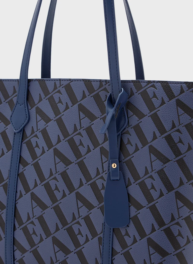 ELLA Monogram Embossed Tote Bag
