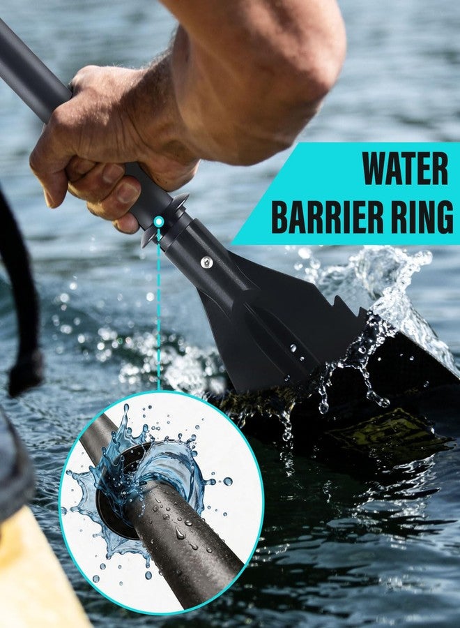 UEGHNS Kayak Paddles with Paddle Leash, Telescoping Kayaking Oars Heavy Duty 70-97" Kayak Paddles for Adults Easy to Carry Comfortable Matte Black Feel Canoes Kayaks Small Boats Kayaking Boating Canoeing Oar - Image 5