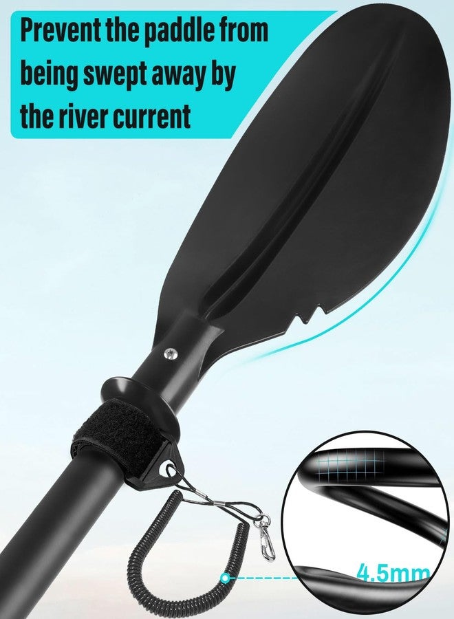 UEGHNS Kayak Paddles with Paddle Leash, Telescoping Kayaking Oars Heavy Duty 70-97" Kayak Paddles for Adults Easy to Carry Comfortable Matte Black Feel Canoes Kayaks Small Boats Kayaking Boating Canoeing Oar - Image 2