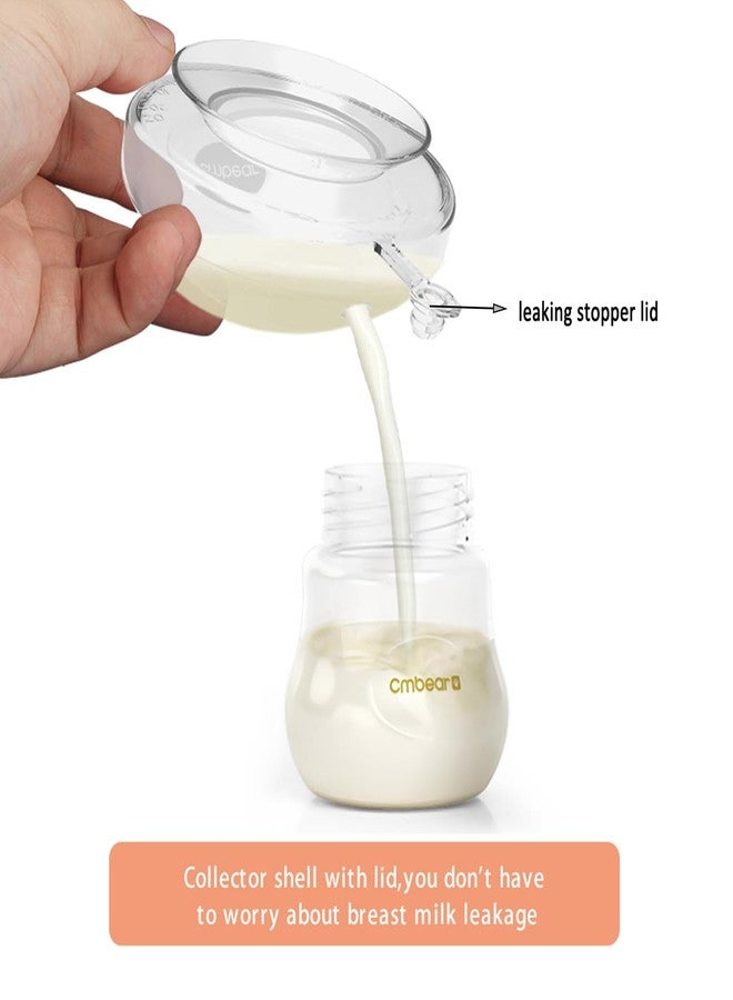 Cmbear Silicone Breast Shells for Nursing Mum, Extra-Soft Silicon Pads, 60ml Volume Measurement and a Secure Plug, Breast Milk Collection Protection of Sore Nipples. Reusable Milk Savers - Image 4