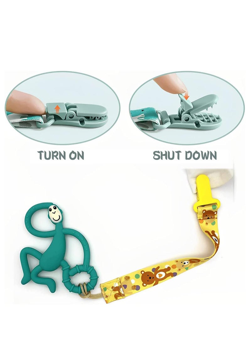 ECVV 8 Pack Baby Pacifier Clips Anti-lost clip Anti-drop Chain Universal Pacifiers Teether Holder and Leash for Baby Boys and Girls Various Patterns Unisex Baby Shower Birthday Gift - Image 2