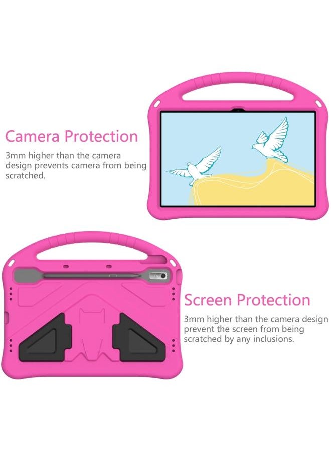 Green Tiger - Lenovo Tab P11 Pro 11.2 2023 TB 132FU TB 138FC P11 Pro11.5 2022 TB J706F 2021 TB J716 2022 EVA Shockproof Tablet Case with Holder Rose Red - Image 1