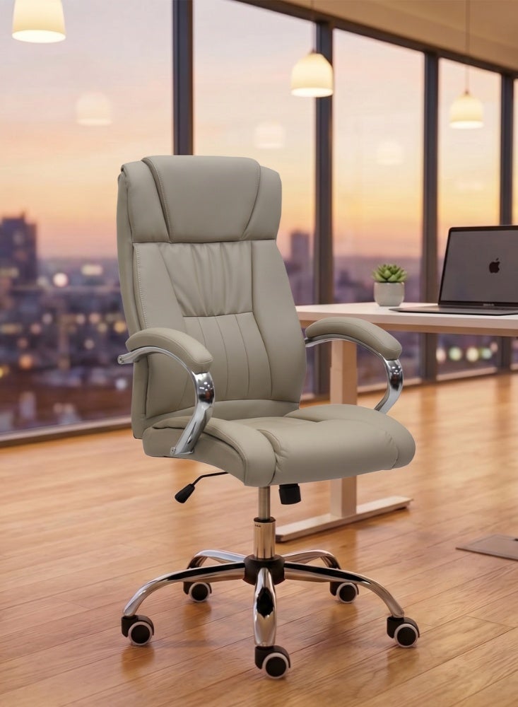 Karnak Izola Ergonomic Office Chair | Executive Mesh Chair | Adjustable 360° Swivel Gaming Office Chair for Home & Office Furniture (Grey) - Image 1