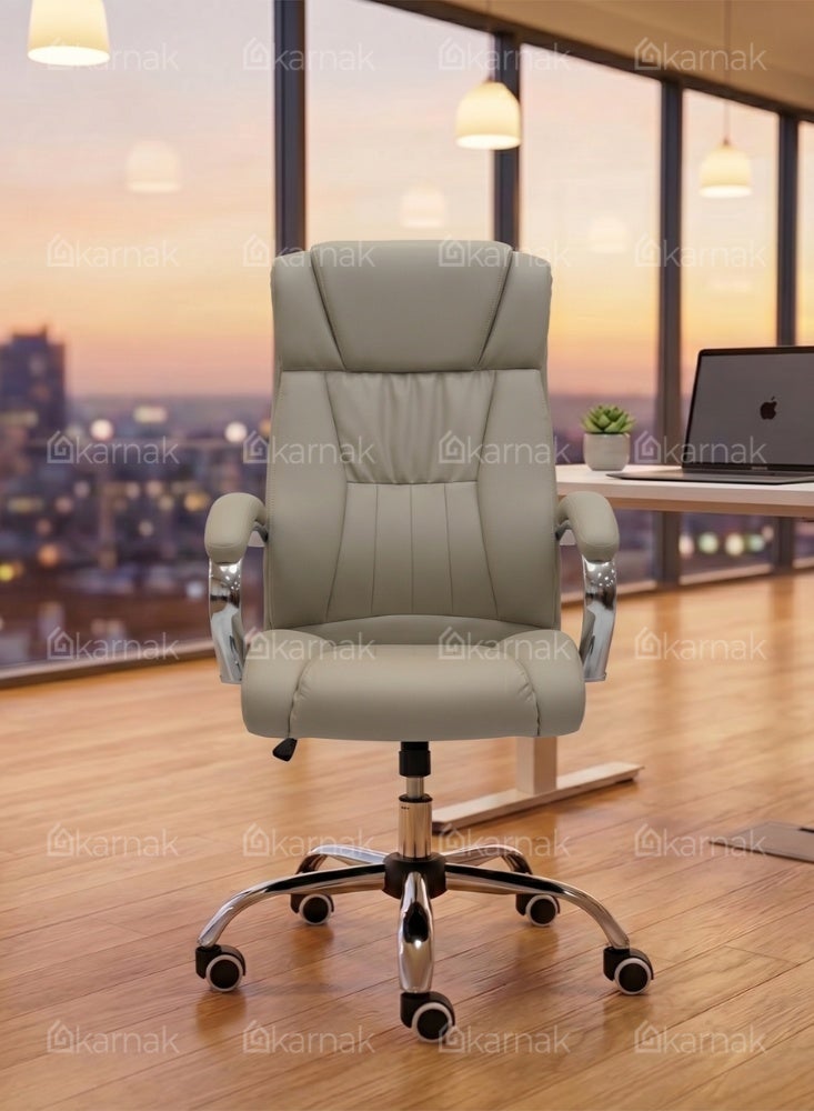 Karnak Izola Ergonomic Office Chair | Executive Mesh Chair | Adjustable 360° Swivel Gaming Office Chair for Home & Office Furniture (Grey) - Image 4