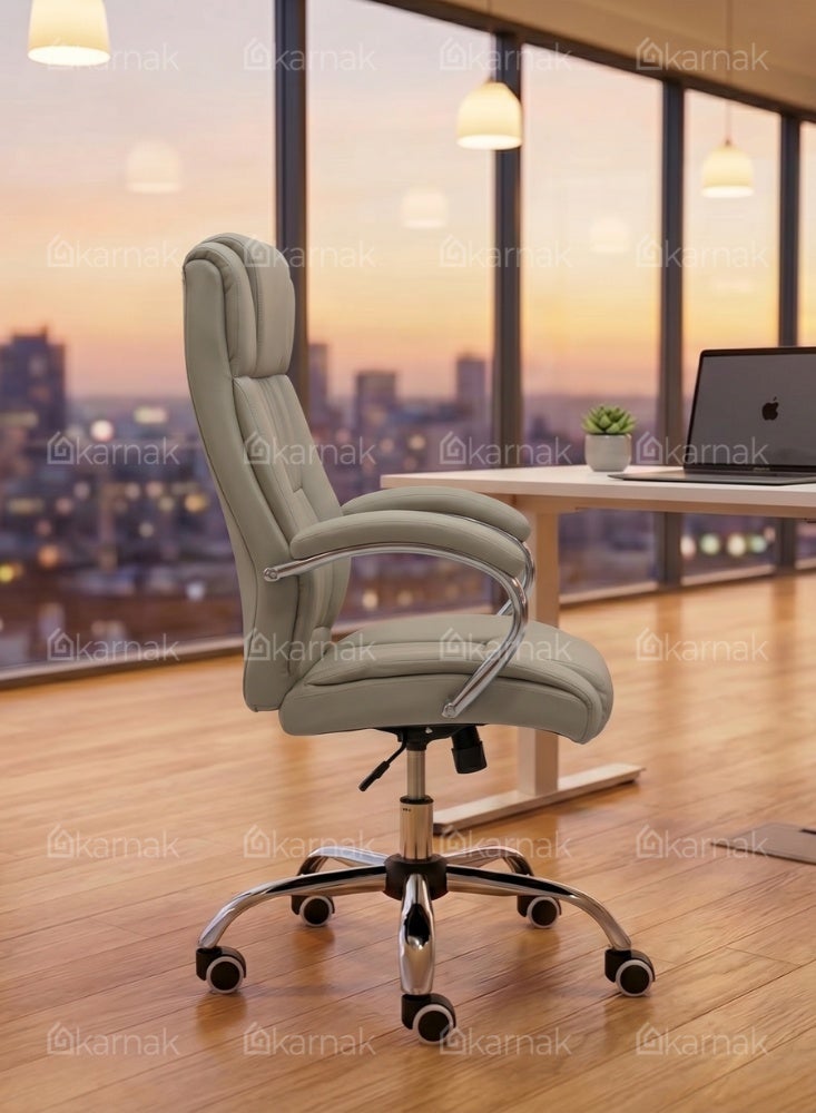 Karnak Izola Ergonomic Office Chair | Executive Mesh Chair | Adjustable 360° Swivel Gaming Office Chair for Home & Office Furniture (Grey) - Image 5