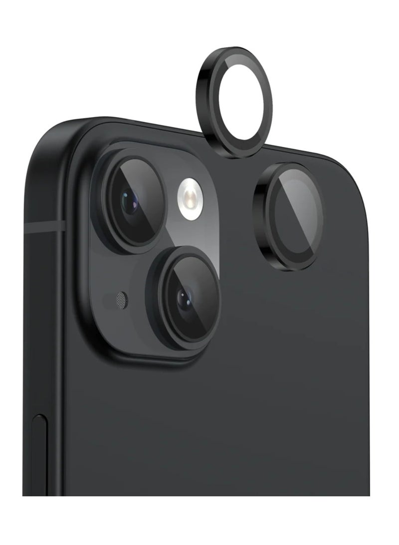 DIGI CORE iPhone 15 Screen Protector 3 Pack 6.1 Inch 2.5D Curved Edges With iPhone 15 Camera Lens Protector And Anti-Scratch iPhone 15 Back PVC Clear Sheet Set (Black, iPhone 15) - Image 5