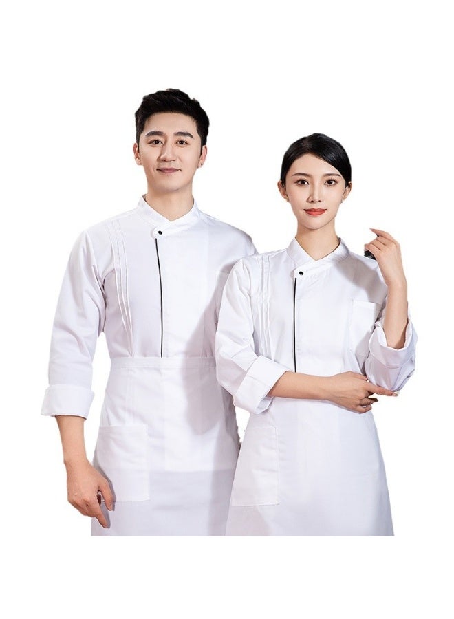 NIBEMINENT Men full Sleeve Chef uniform Restaurant Cook Chef Coat Kitchen Work Uniform Waiter Hotel Clothes - Image 3