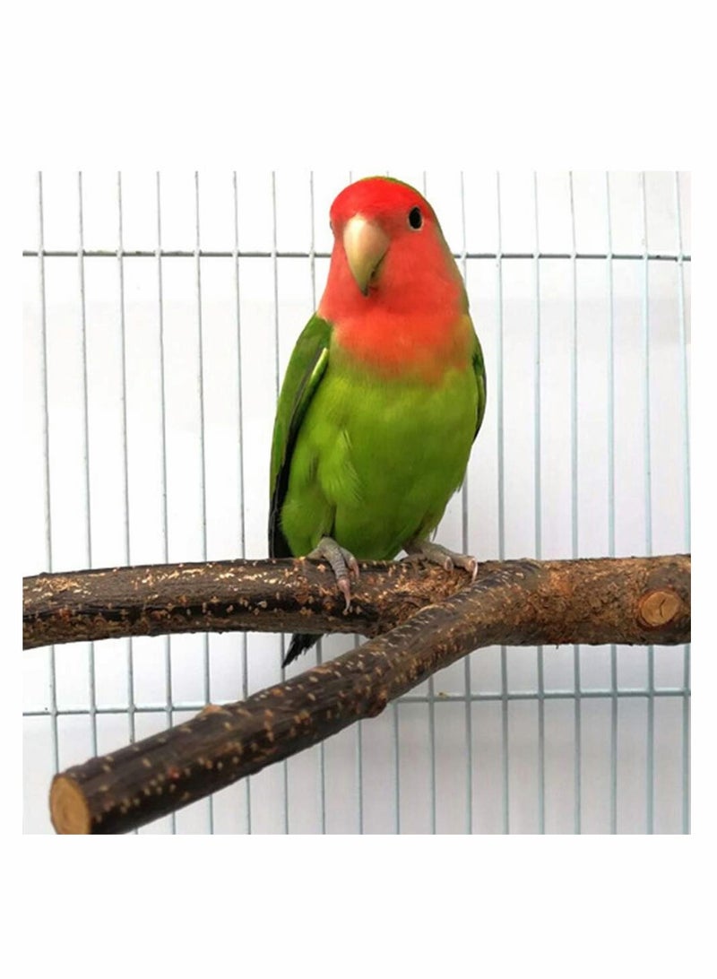 Excefore Parrot Stand Branches Fork Toys, 4 Pack Pet Bird Cage Wooden Hanging Perch Platform Hammock Swing Toy - Image 4