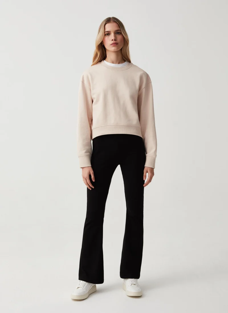 او في اس Flare-fit leggings in stretch cotton