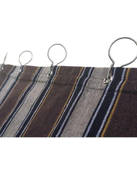 A striped balcony curtain,130 cm wide and 265 cm high.
