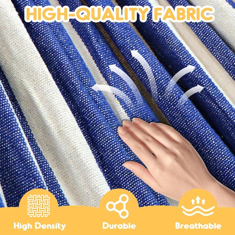 Anyoo Cotton Hammock Portable Camping Hammocks for Hanging Sturdy Garden Comfortable Fabric Hammock with Tree Straps Up to 660lbs with Travel Bag for Camping Outdoor/Indoor Patio Backyard - Image 3