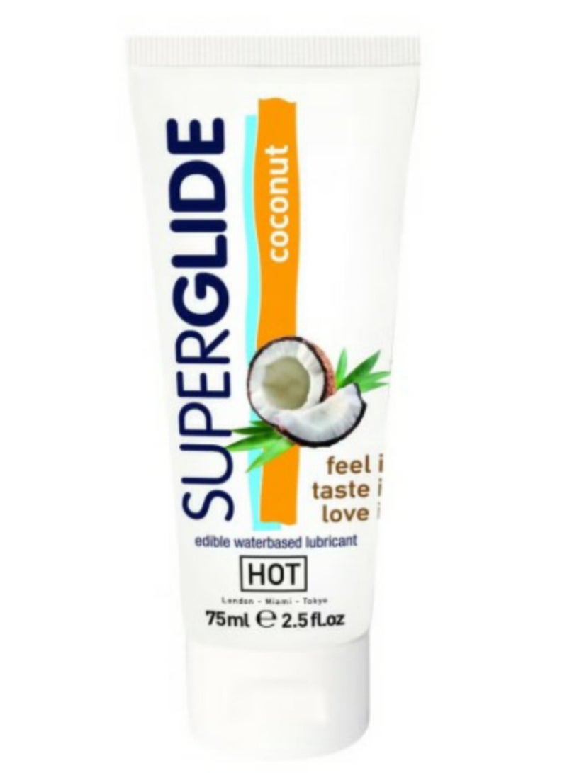 HOT Super Glide Edible Coconut Waterbased Lubricant - 75 ml 